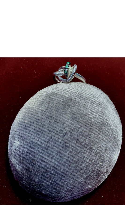 Anello Nodo 3 Smeraldi