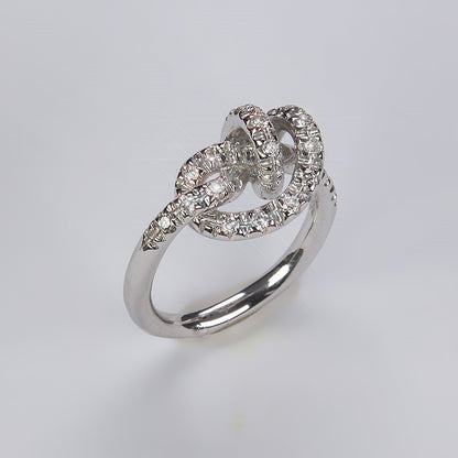 Anello Nodo Pavè Diamanti