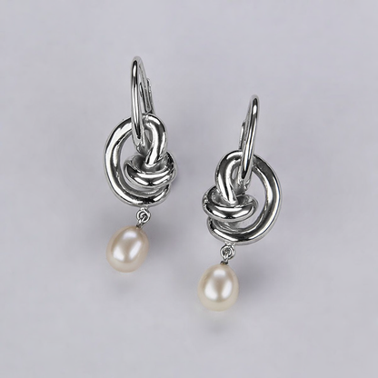 Boucles D'oreilles Pendantes Argent 925 Avec Fermoir Monachina – Pour Perles