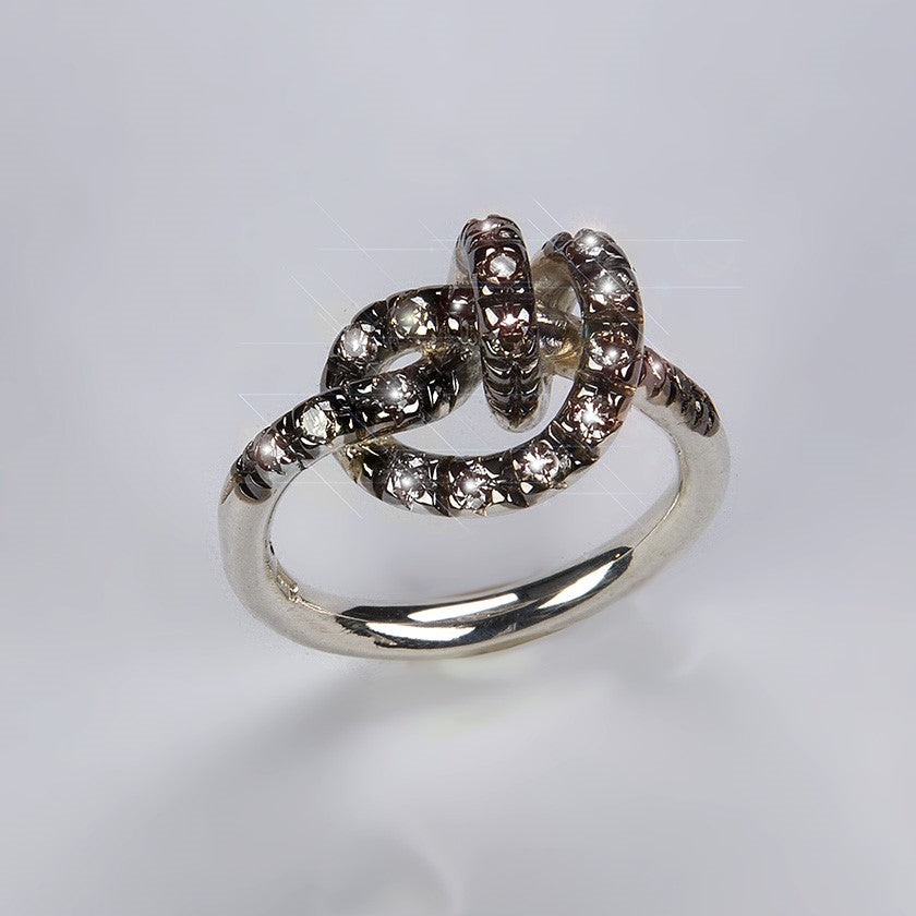 Anello Nodo Pavè Diamanti