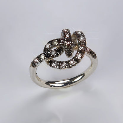 Anello Nodo Pavè Diamanti